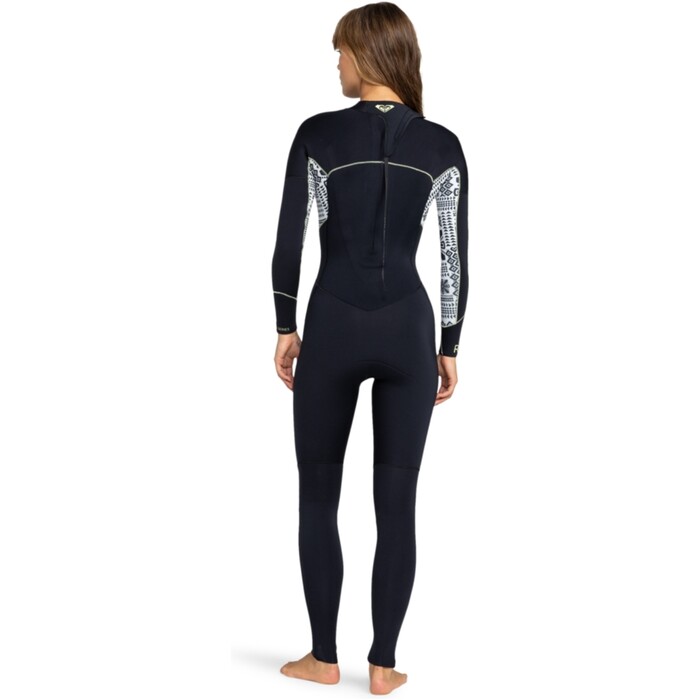 2024 Roxy Womens Swell Series 4/3mm Back Zip Wetsuit ERJW103124 - Egret Mo Rockin Vibes